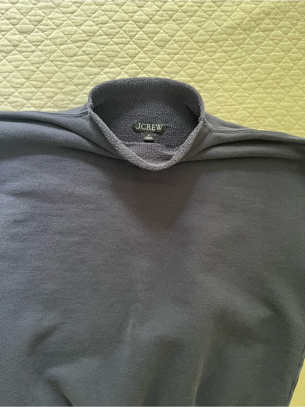 J. Crew Rollneck Sweatshirt Navy Medium - Picture 3 of 4